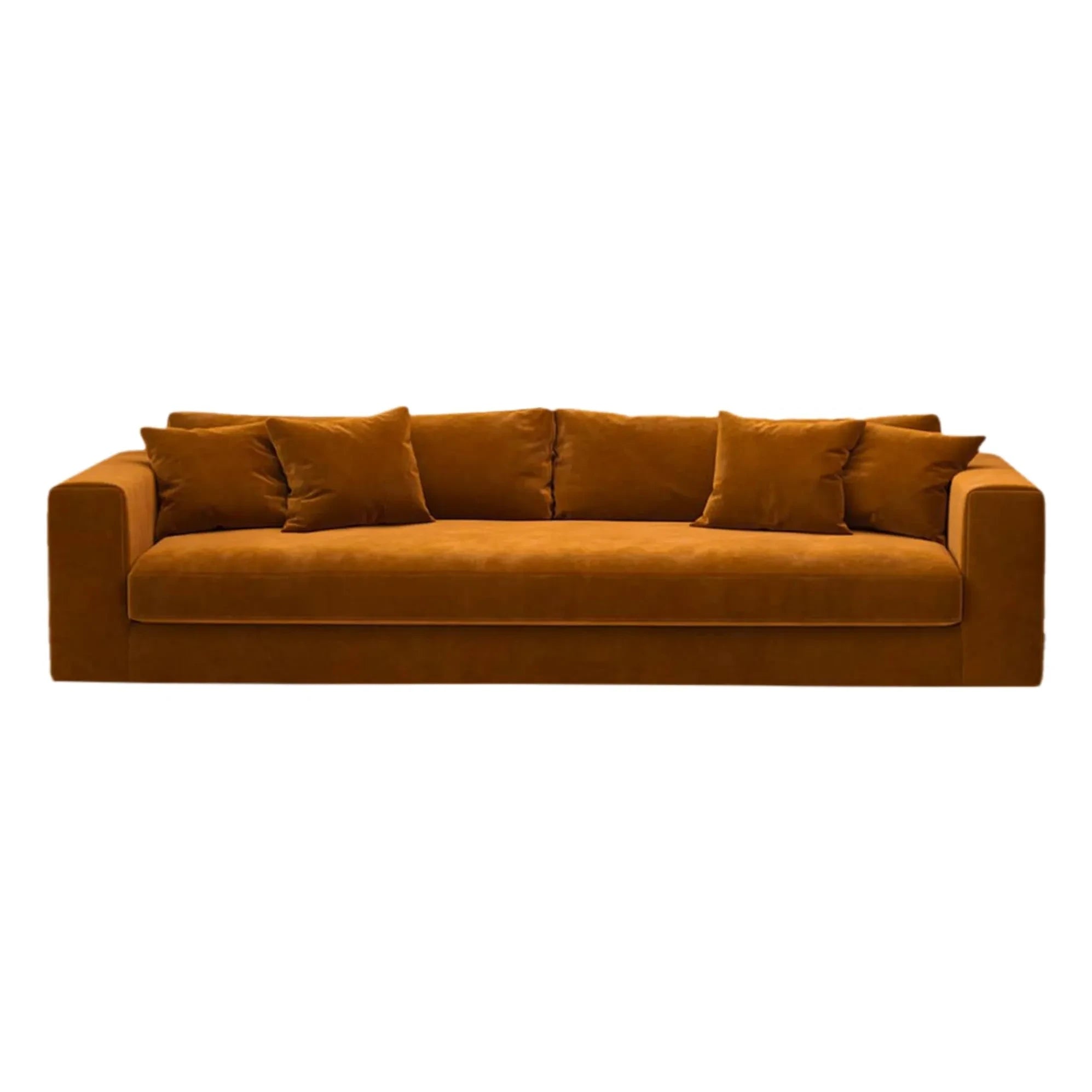 Panac Edition - Bellechasse leichtes 4-Sitzer-Samtsofa - 260 cm | Cognac