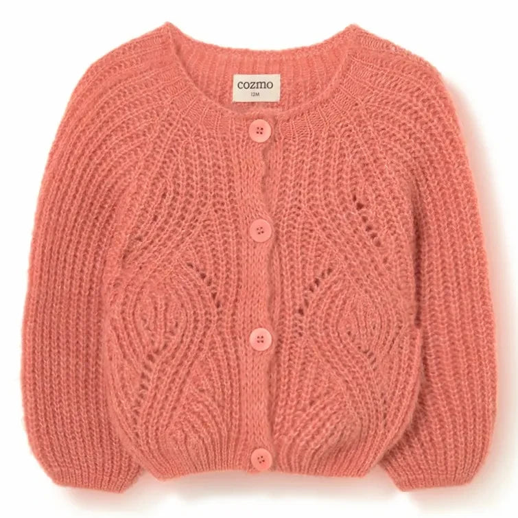 Cozmo - India Strickjacke | Koralle