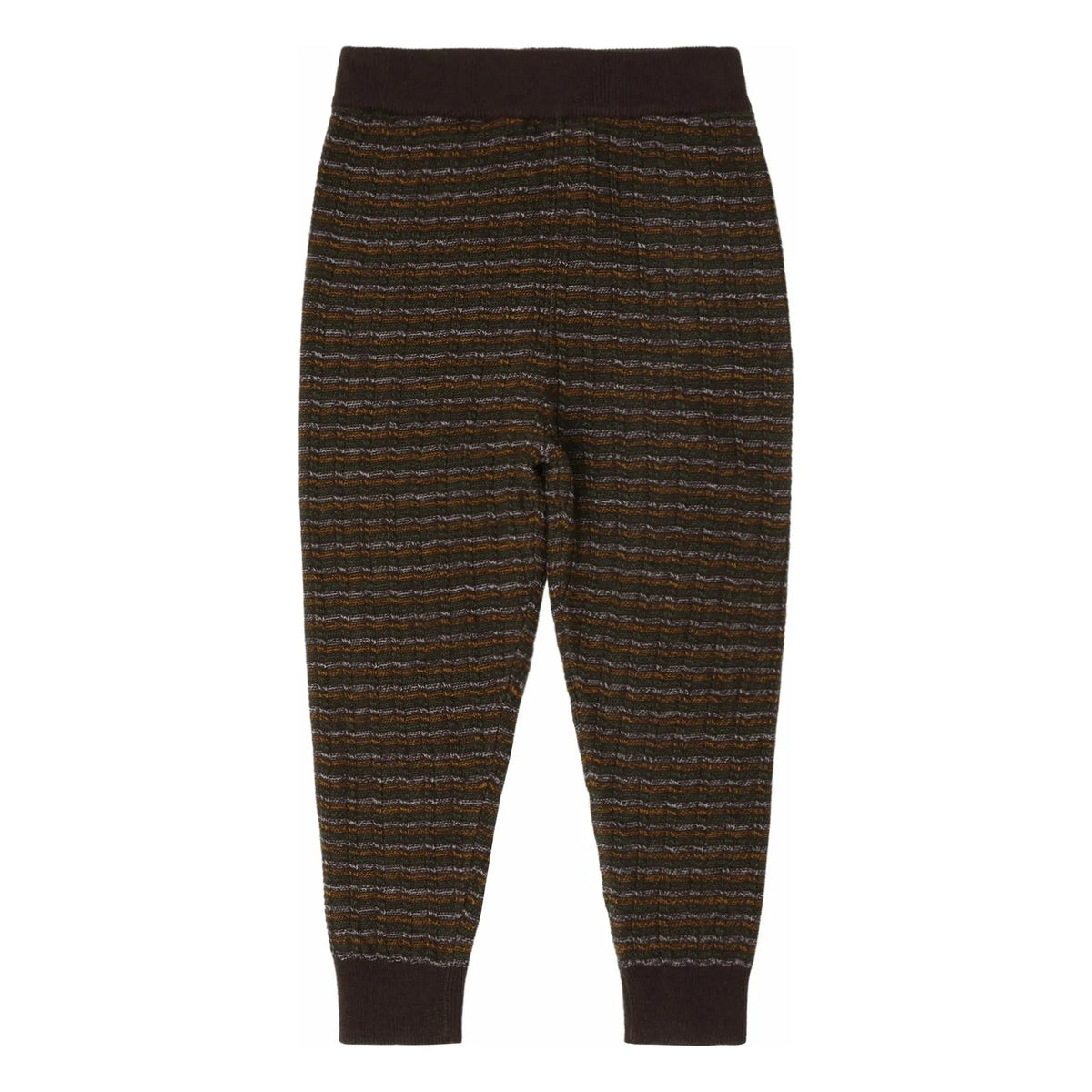 FUB - Gestreifte Merinowollhose | Braun