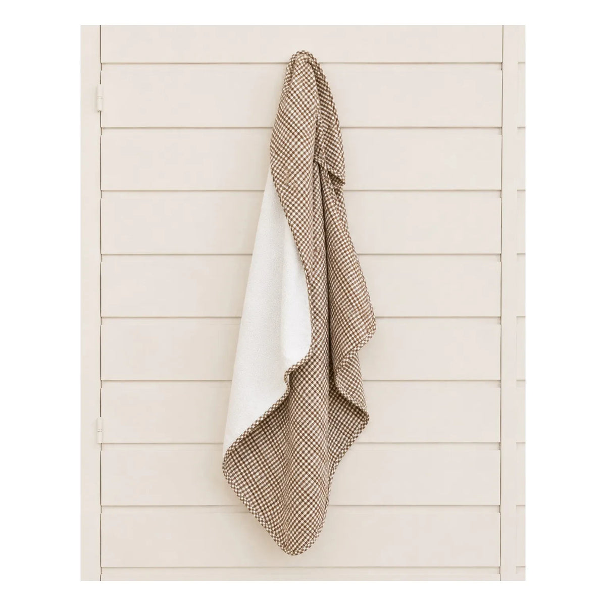 Editions Aimable - Charles bath cape | Noisette Vichy Baumwolle