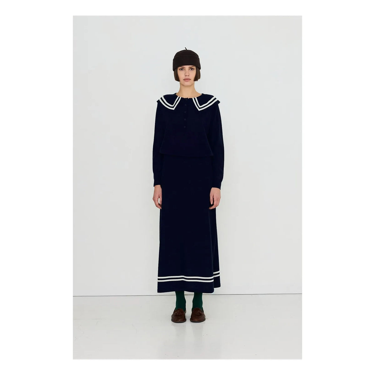 The Tiny Big Sister - Woll-Matrosenpullover | Marineblau