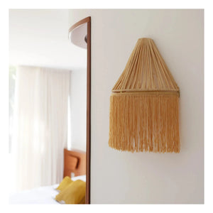 Honoré - Raffia Wandleuchte | Gold