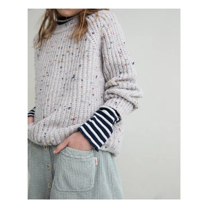 Búho - Botonato Chiné Pullover | Grau