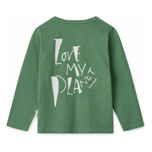 Liewood - Apia Love My Planet T-Shirt aus Bio-Baumwolle | Grün