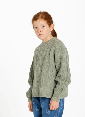 Hundred Pieces - Lacy Merino Wolle Pullover | Wassergrün