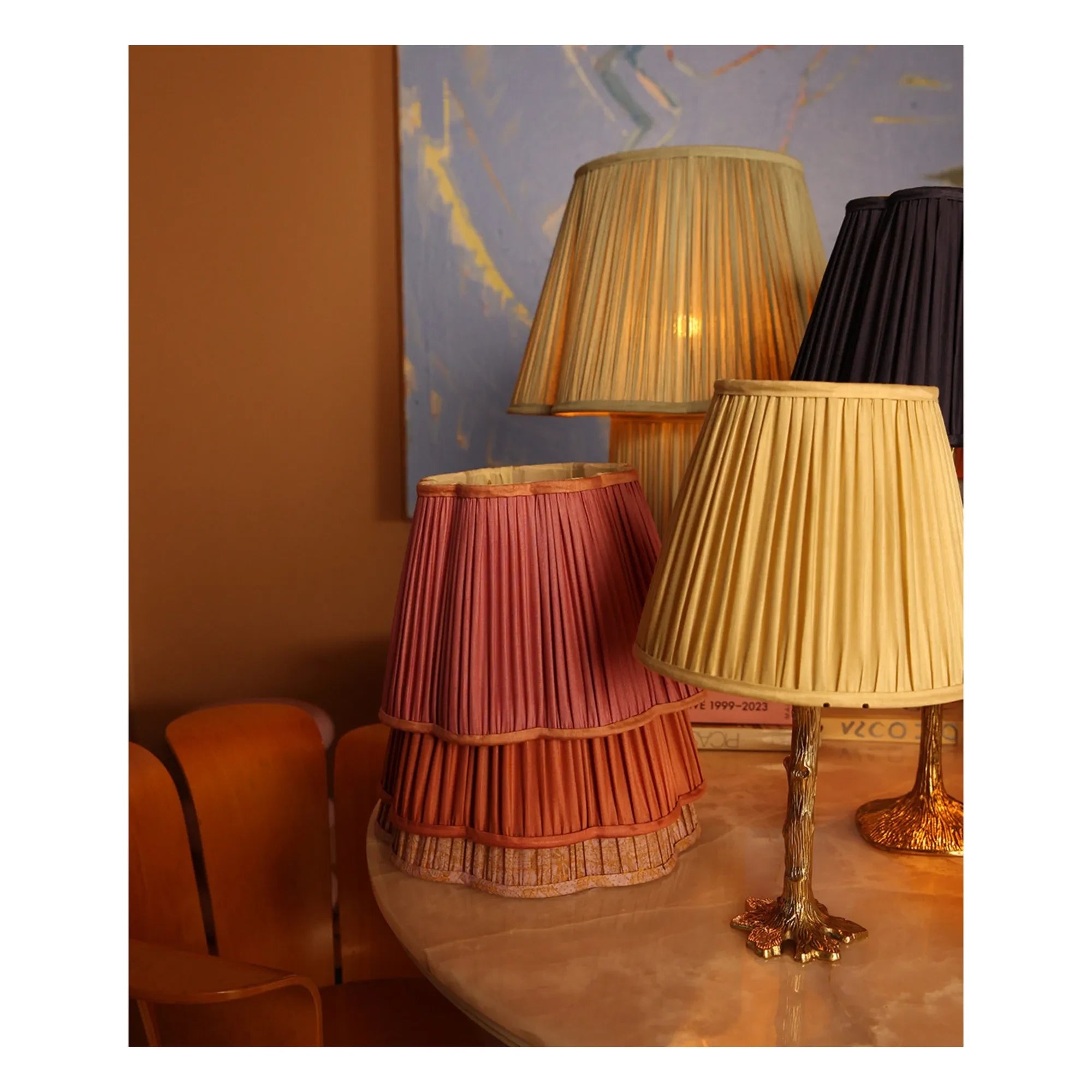 Doing Goods - Diya Seidenlampenschirm | Fuchsia