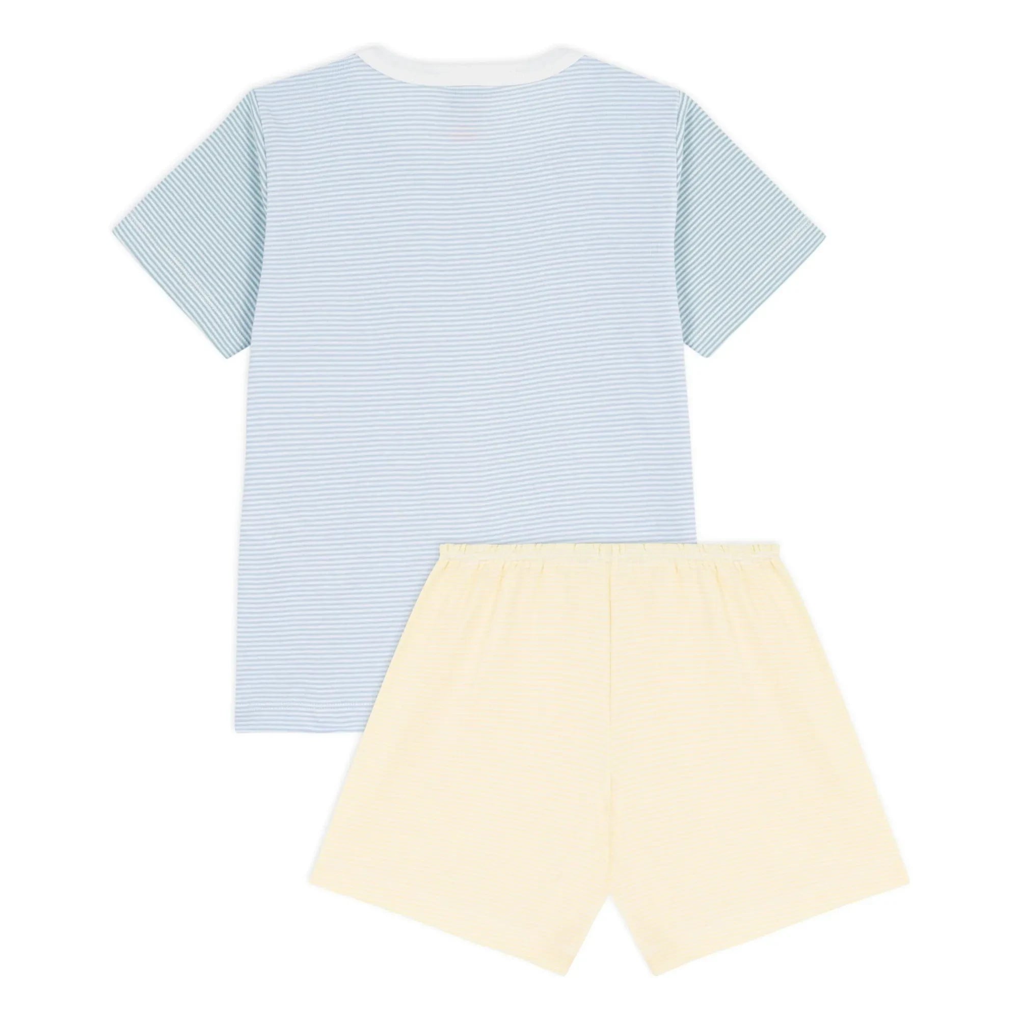 Petit Bateau - Gestreifte Pyjamashorts in Milleraies-Farbblock | Blau