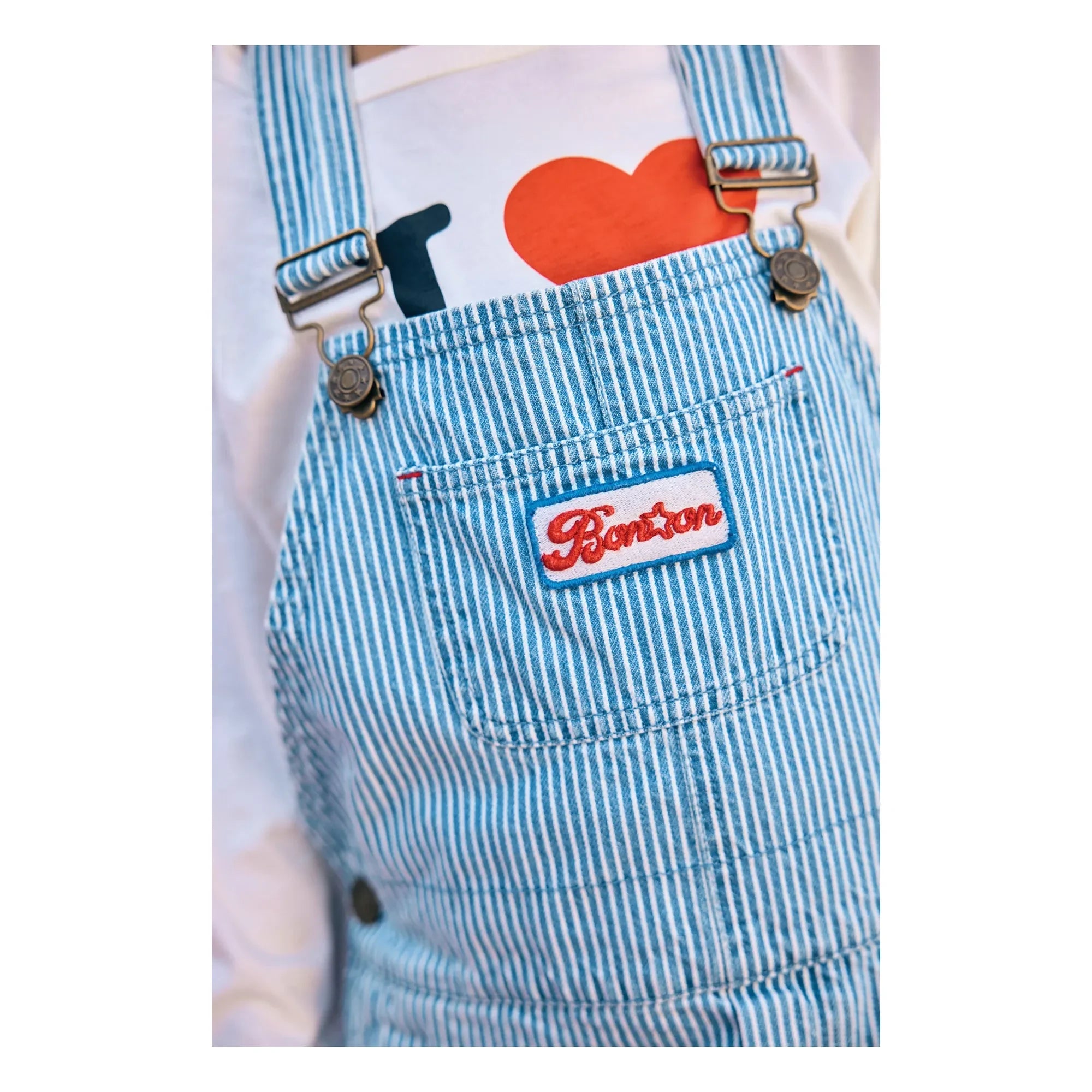 Bonton - Nope Gestreifte Latzhose | Blau