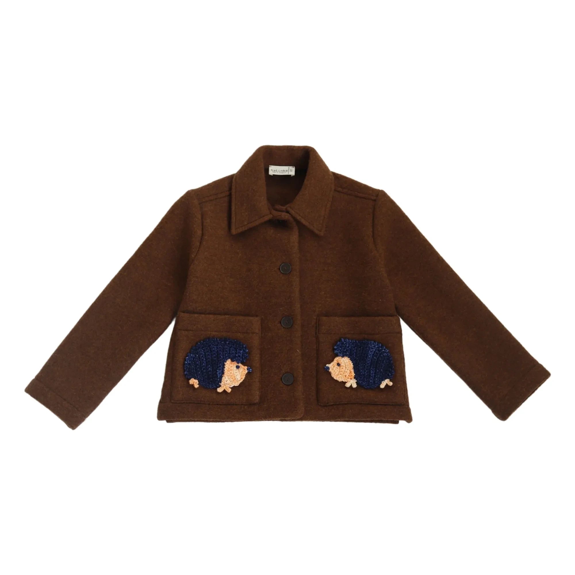 Kalinka - Igel-Filz-Wolljacke | Braun