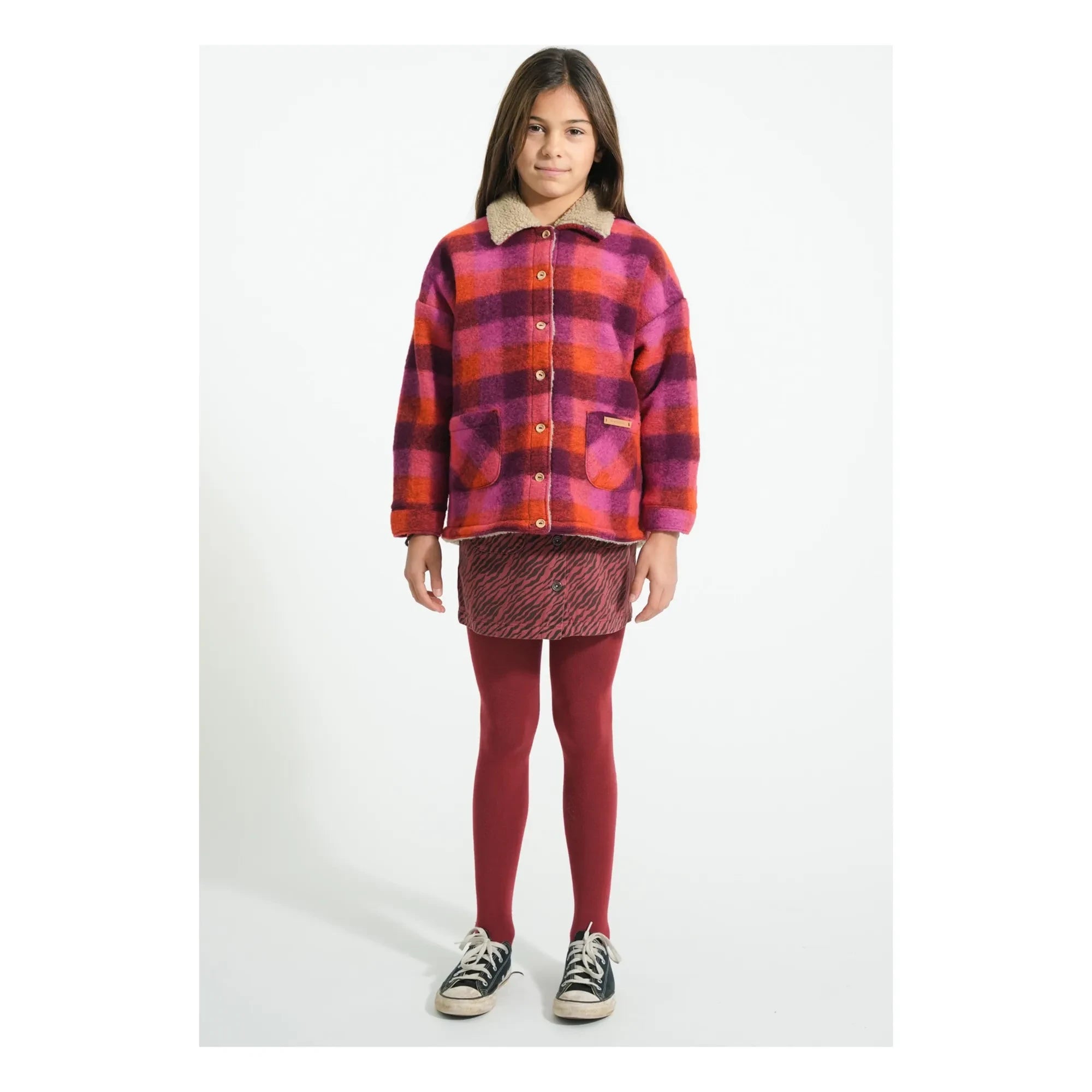 Piupiuchick - Karierte Wolljacke | Rosa