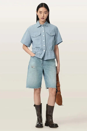 AllSaints kadın keten gömlek TOVE