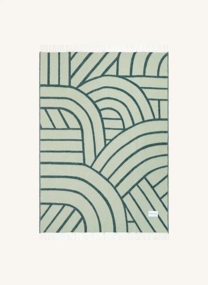 Maison Deux - Lines Wolldecke | Salbei