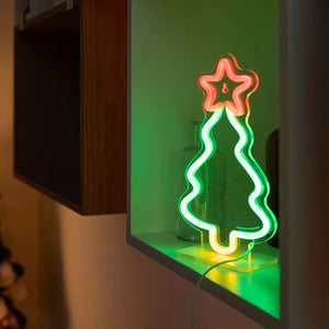 Legami - Neon-Effekt LED Lampe - Weihnachtsbaum - Es ist ein Zeichen