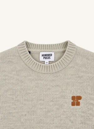 Hundred Pieces - Mika Merino Wolle Pullover | Grau Melange