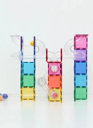 Connetix - Regenbogen | 114-teiliges Glänzendes Kugelrennen-Set