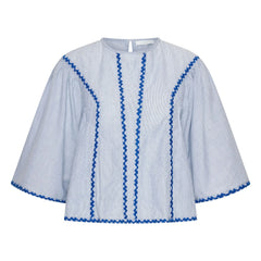 By Bar - Davin Bio-Baumwoll-Bluse | Blau