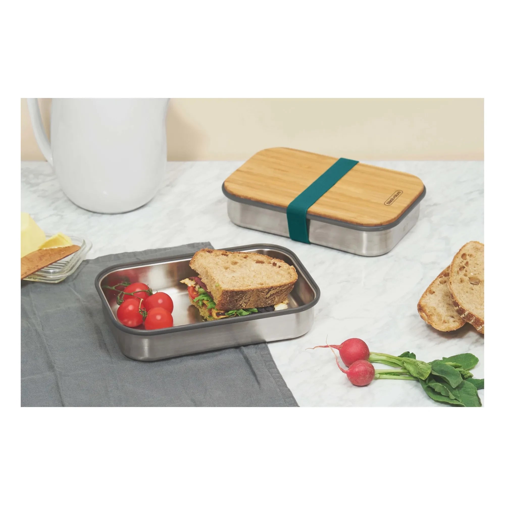 Black + Blum - Brotdose aus Edelstahl | Blau
