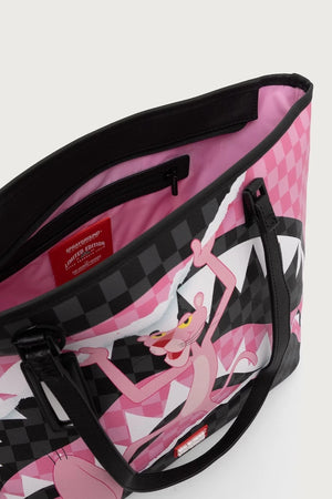 Sprayground - Pink Panther Schwarze Kunstleder Damen Einkaufstasche 910T9377NSZ