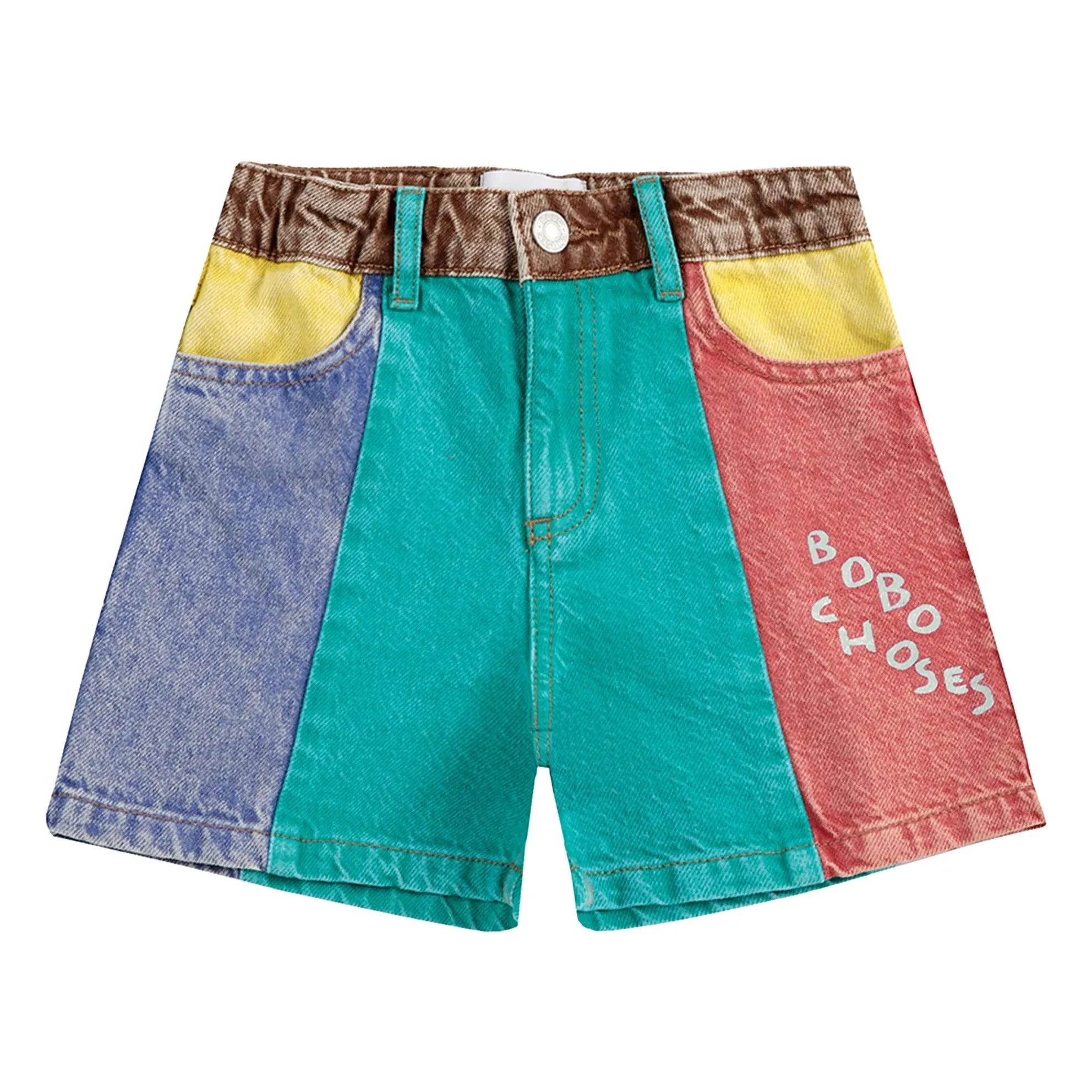 Bobo Choses - Shorts aus Bio-Baumwolle mit Farbblock | Türkis