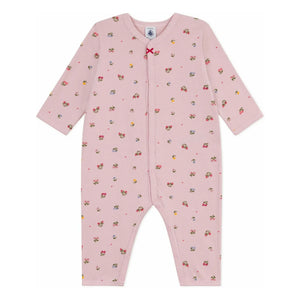 Petit Bateau - Pyjamas Dors Bien Blumen Bio-Baumwolle | Puderrosa