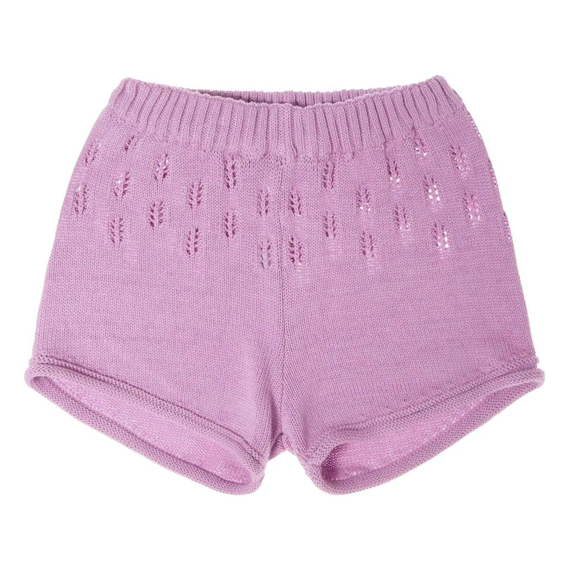 Tocoto Vintage - Lochmuster-Netzshorts | Lila