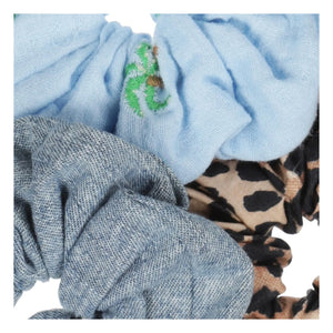 Tumble N'Dry – 3er-Set Leoparden-Haarspangen | Blau