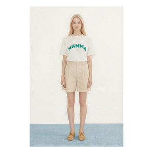 The Tiny Big Sister - Mamma Bio-Baumwoll-T-Shirt | Gebrochenes Weiß