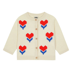 Bonton - Nina Cœurs Strickjacke | Ecru
