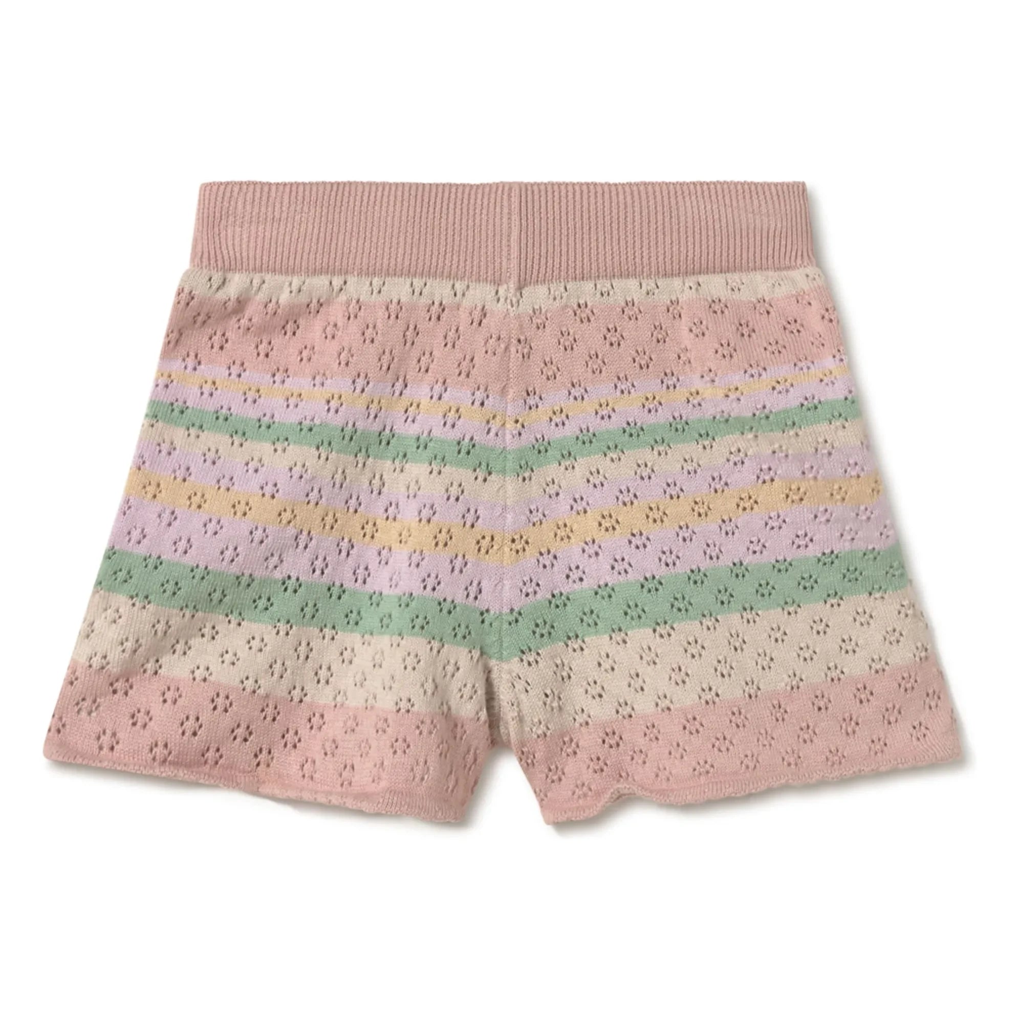 Coco au Lait - Gestreifte Shorts aus Bio-Baumwolle | Rosa