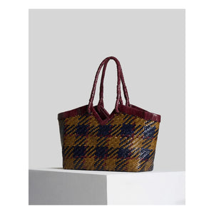 Vipera - Crudelia Madras Deri Tote | Yellow Curry rengi