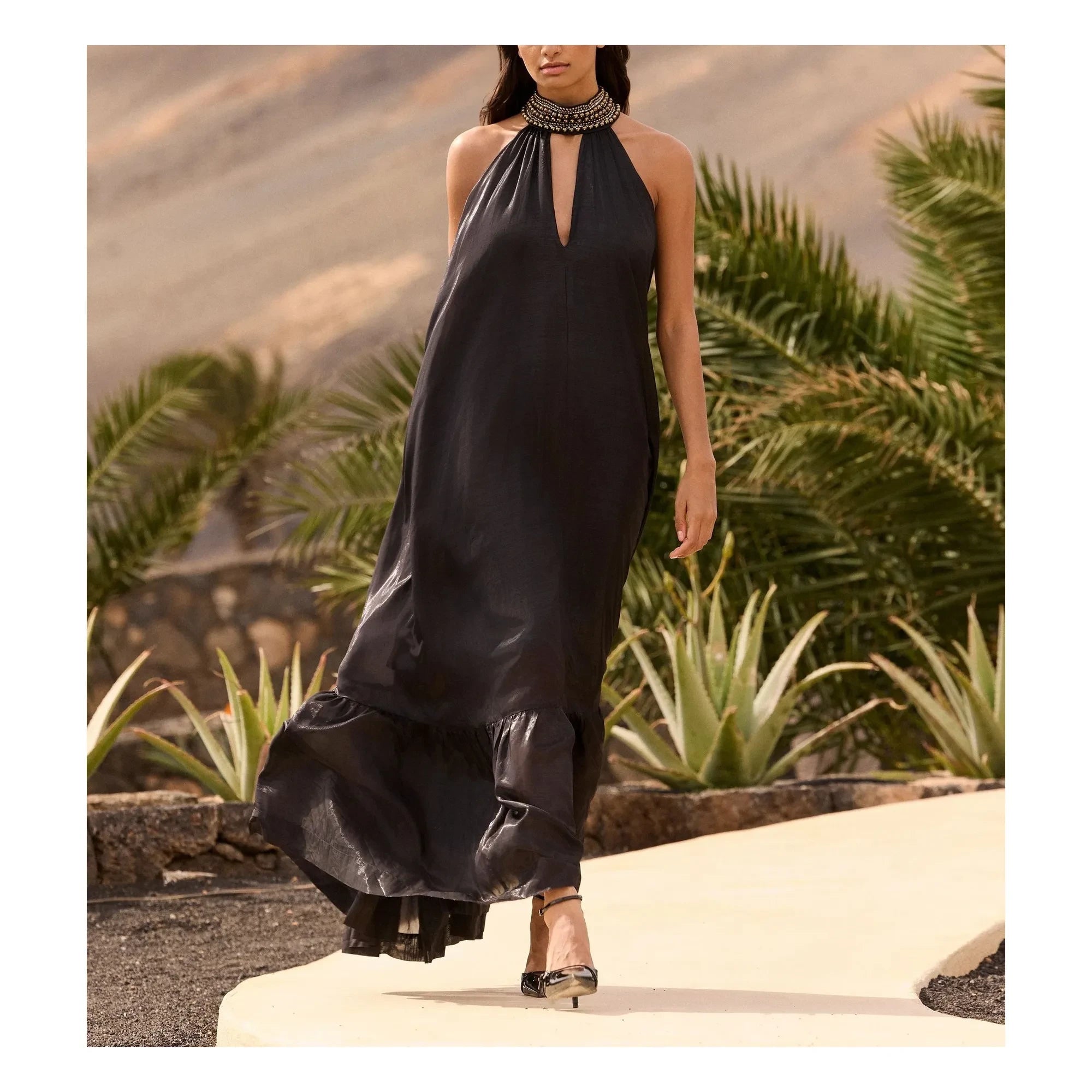 Mes Demoiselles - Lumon Metallic-Kleid | Carbon