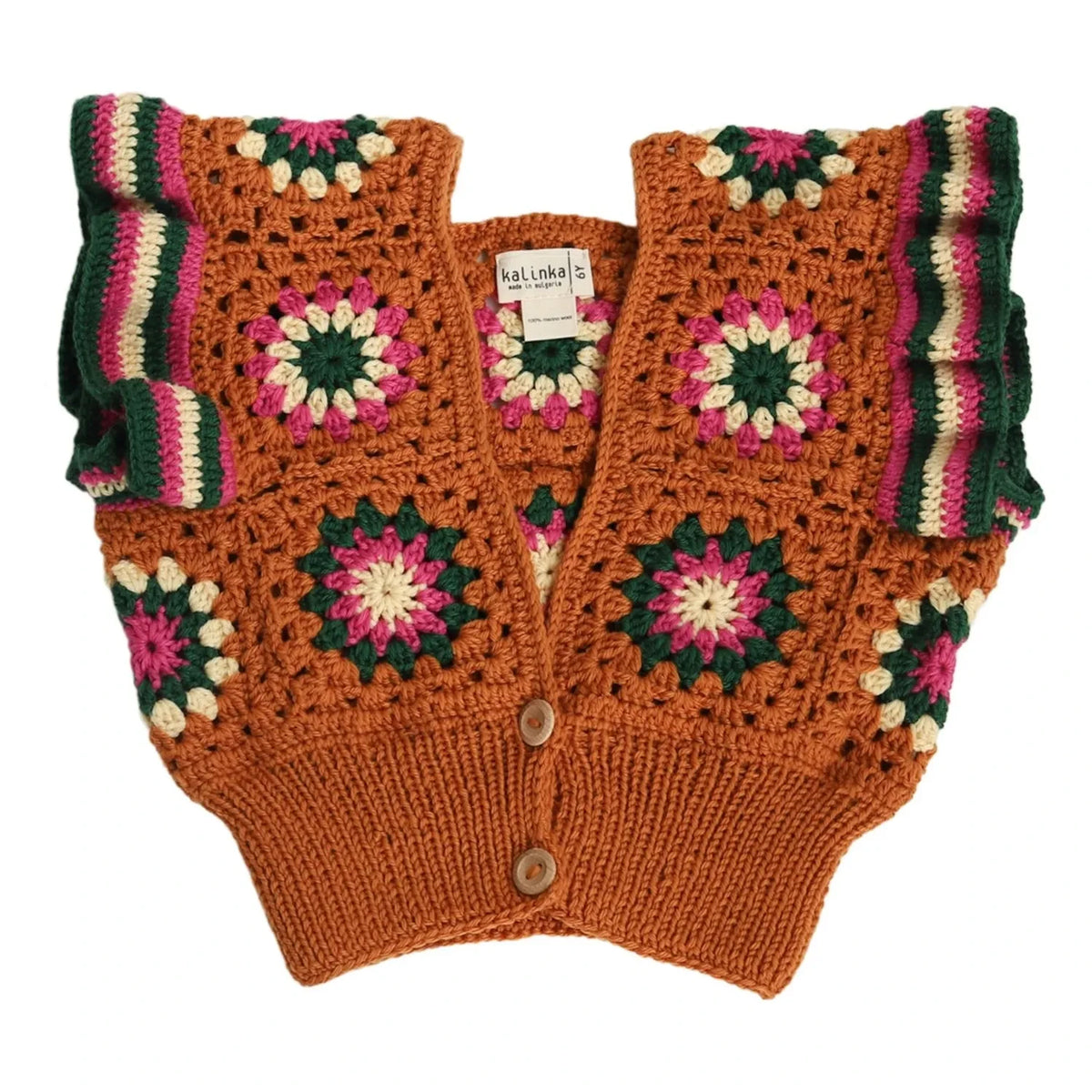 Kalinka - Ärmellose Strickweste Neda Merinowolle | Terrakotta