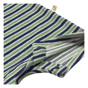 Cozmo – Gestreifter Frottee-Strampler Corey | Marineblau