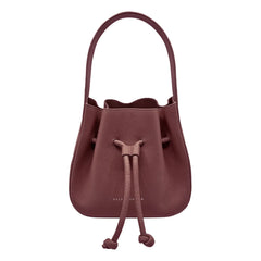 Studio Amélia - Geraffte Mini-Tasche | Aubergine