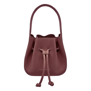 Studio Amélia - Geraffte Mini-Tasche | Aubergine