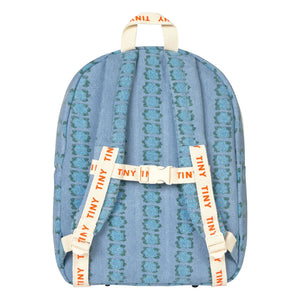Tinycottons - Jeans-Blumen-Rucksack | Blau