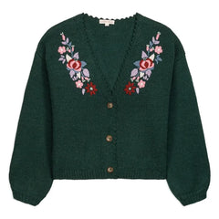 Louise Misha - Lunami Wolle Strickjacke | Waldgrün
