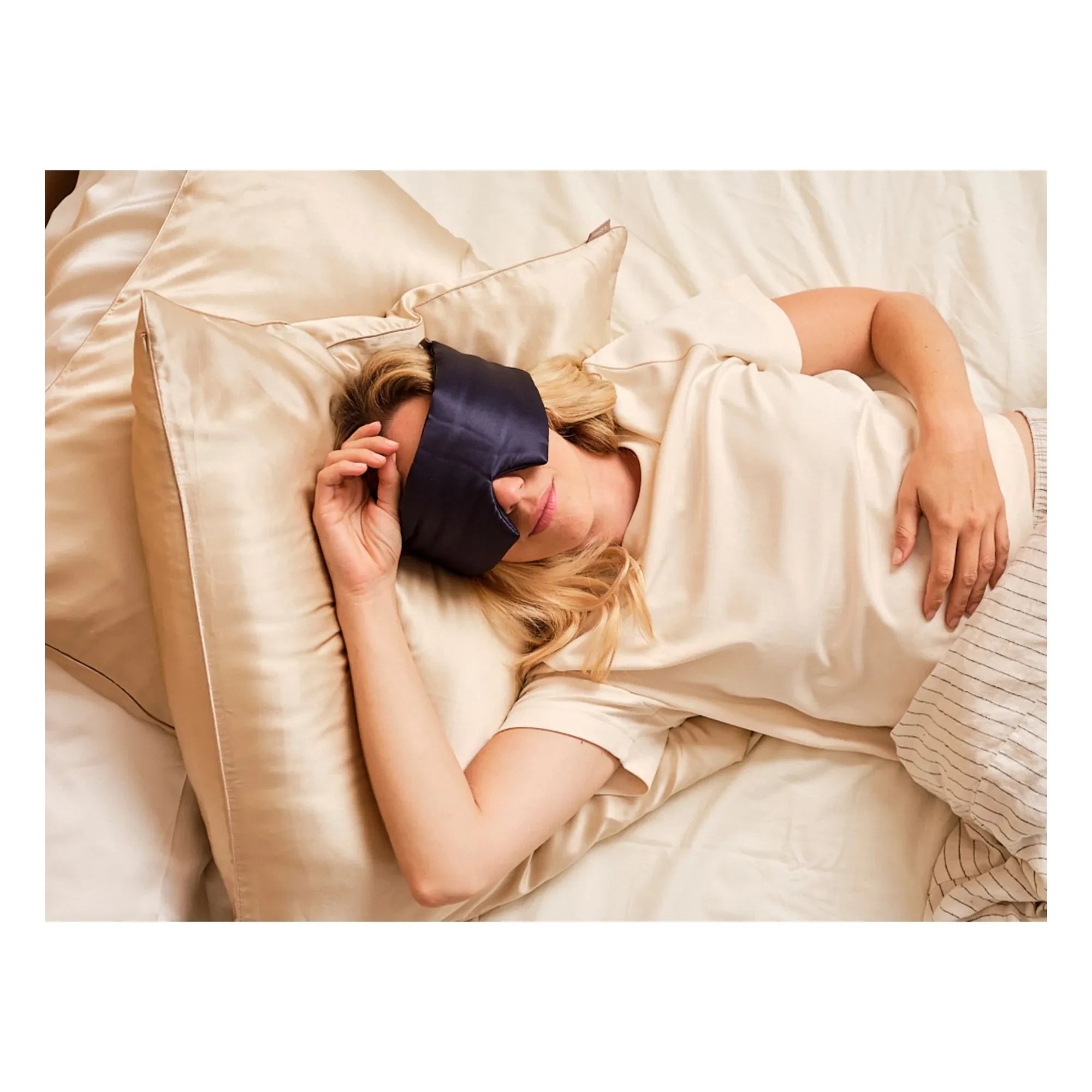 Emily's Pillow - Seidenschlafmaske | Mitternachtsblau