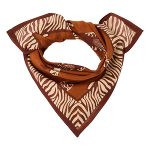Apaches - Kleines Zebra-Muster Dupitta Tuch | Braun