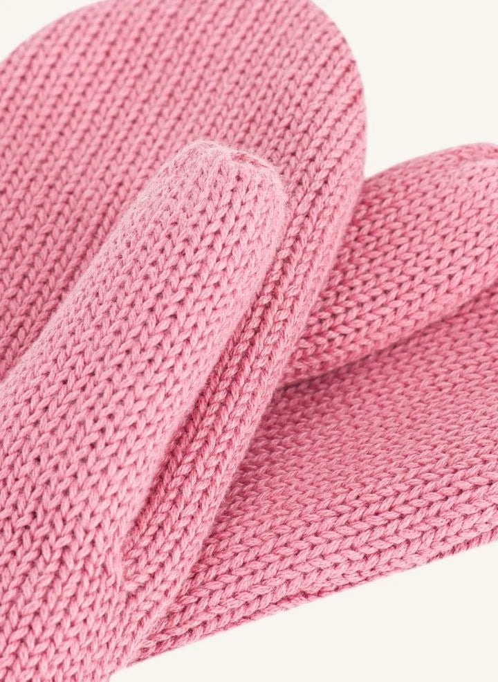 Petit Bateau - Organische Baumwolle gestrickte Futterhandschuhe | Zartrosa