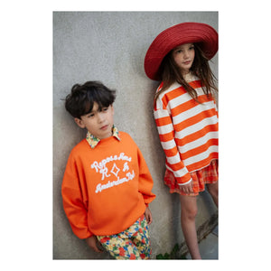 Repose AMS - Organic Cotton Rundhals-Sweatshirt | Orange