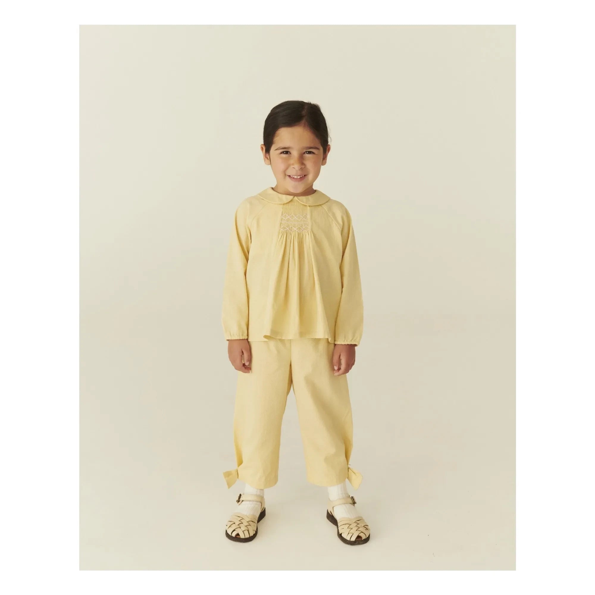 Copenhagen Colors - Bio-Baumwollbluse mit Rüschen | Hellgelb