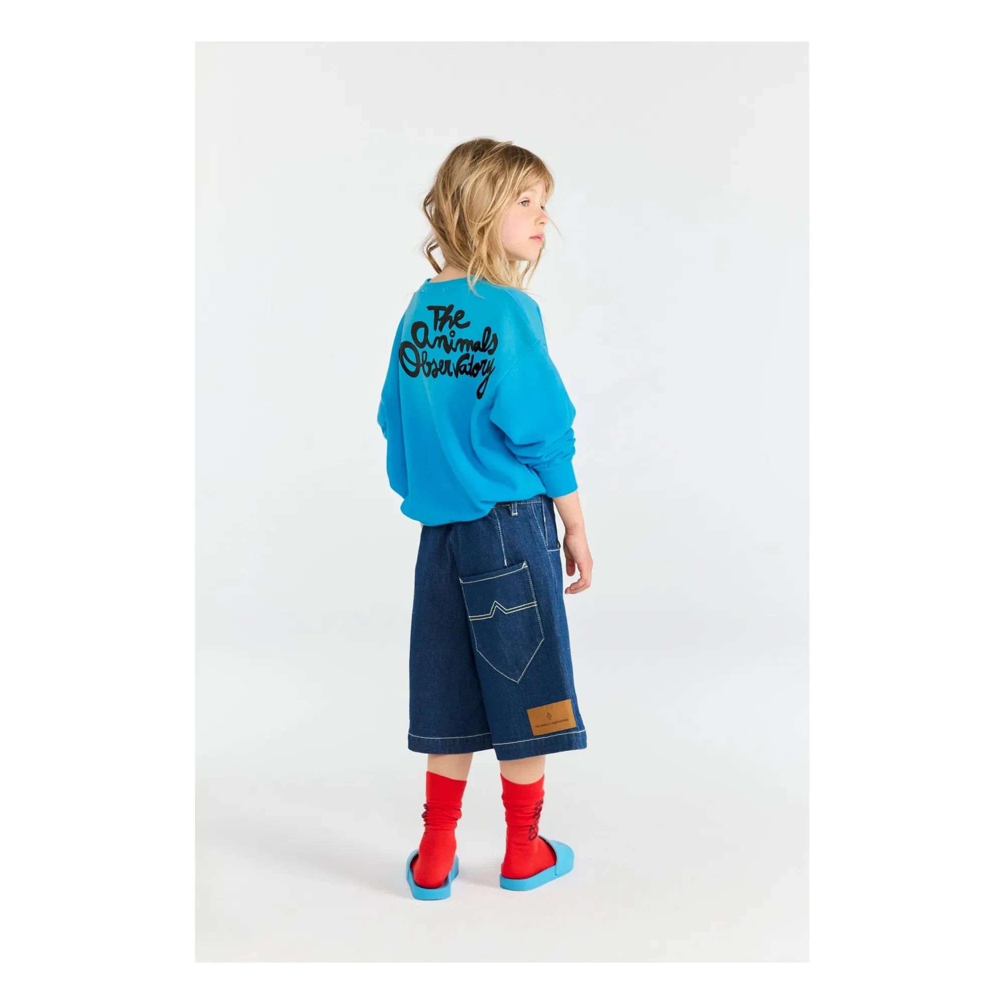 The Animals Observatory - Denim Muntjac Bio-Baumwoll-Shorts | Rohdenim