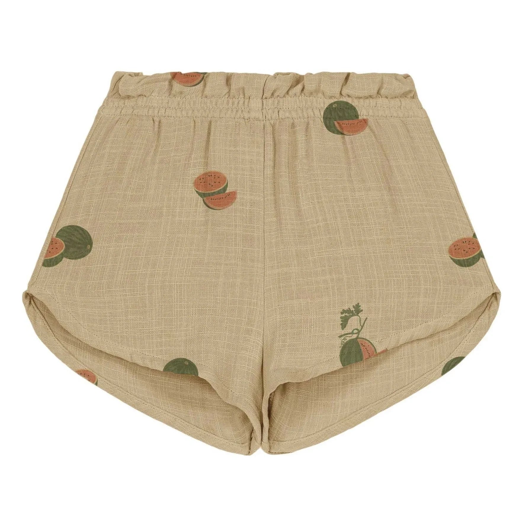 Studio Bohème - Georgette Shorts Wassermelone Bio-Baumwollgaze | Salbei