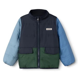 Liewood - Franka Wende-Sherpa-Jacke aus recyceltem Fleece | Marineblau