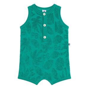 Petit Bateau - Strampler mit Palmenprint aus Bio-Baumwolle | Grün
