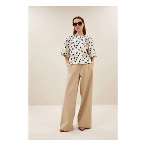 By Bar - Olivia Cotton Botanik Bluse | Nachtblau
