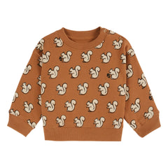 Emile et Ida - Eichhörnchen Bio-Baumwoll-Sweatshirt | Karamell