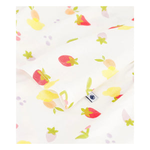 Petit Bateau - Kurzer Pyjama aus Bio-Baumwolle - mit Früchten | Ecru