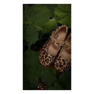 Petit Nord - Scallop Mary Jane Leopard | Braun